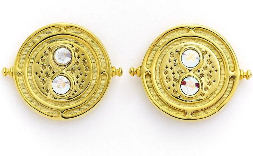 Boucles d'oreilles Retourneur de Temps Or et Swarovski Harry Potter