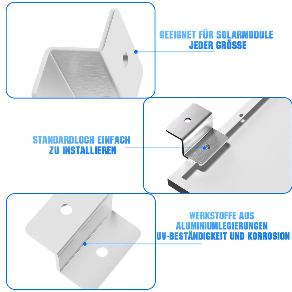 Supporto Modulo Solare Z-Mount Alluminio 4 Pezzi per Barca - 4