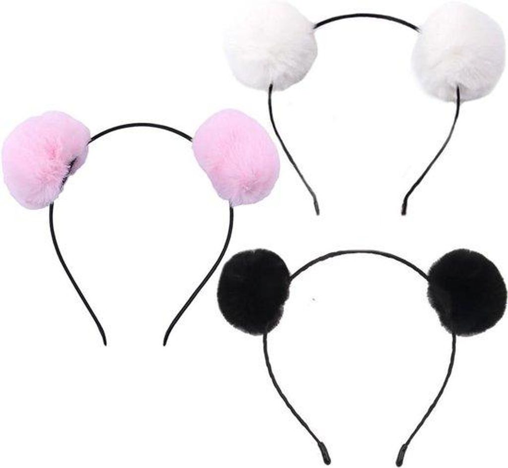Haarband für Frauen und Mädchen mit weichen Borsten und Pompons