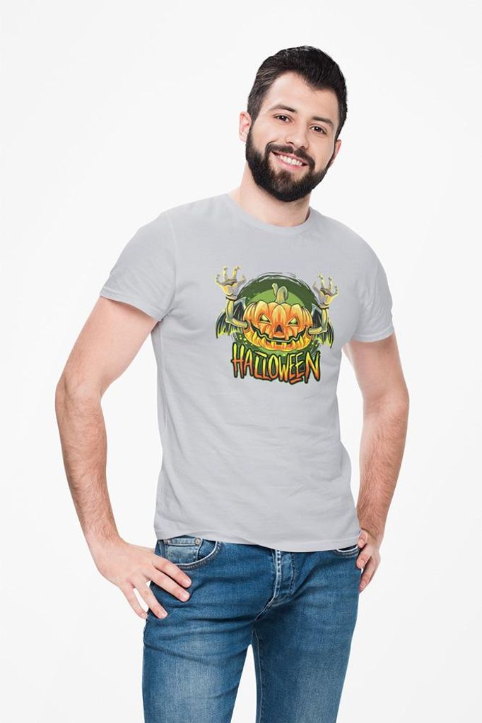 D&B Uni Polo ST00256 Halloween Grau-Größe 3XL