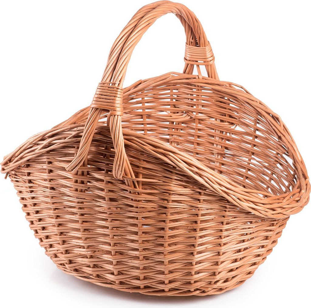 JIPRO Einkaufskorb aus Weide Mama II. - Weidenkorb - B 40 x T 28 x H 22/36(cm)