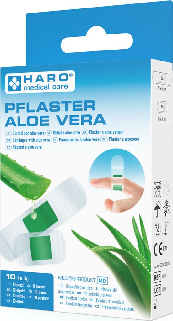 HARO Pflaster-Strips "Aloe Vera" transparent 10er Pack