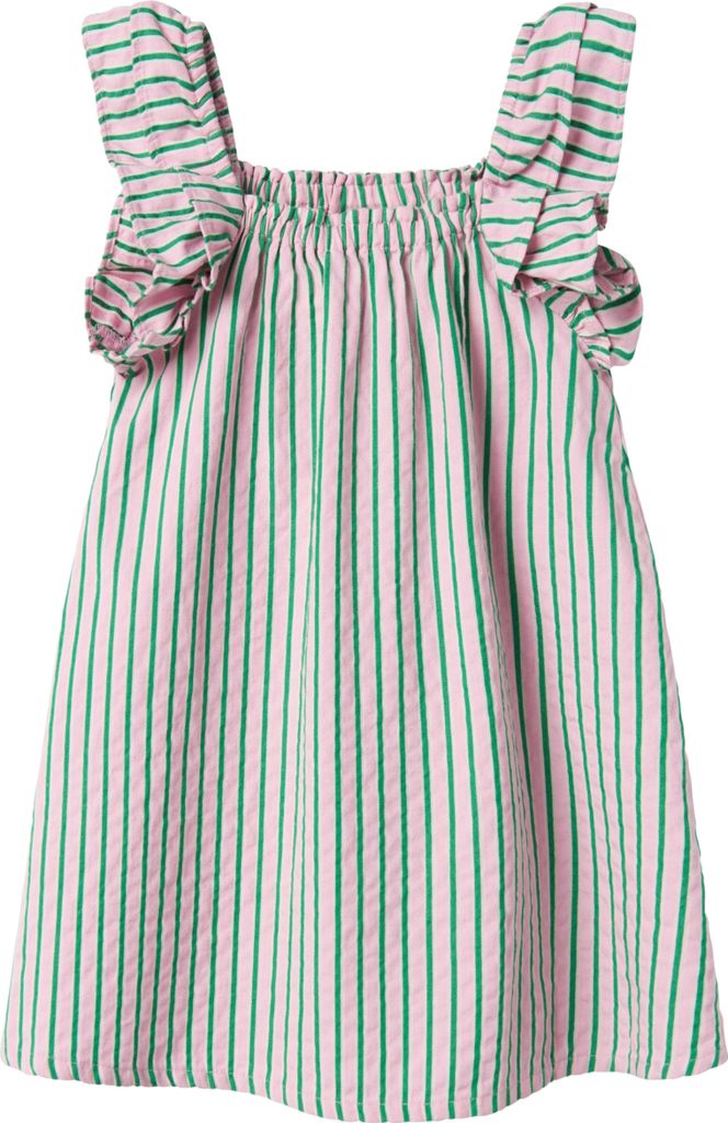 NAME IT Canvas Kleid mit Rüschen an Schultern Größe: