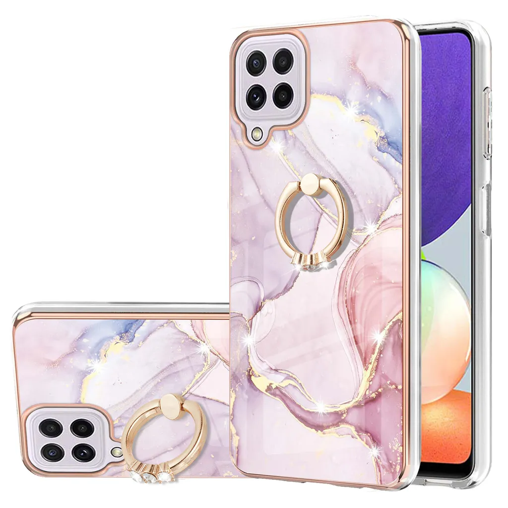 Cover Professionale Samsung A22 4G Marmo con Supporto Anello