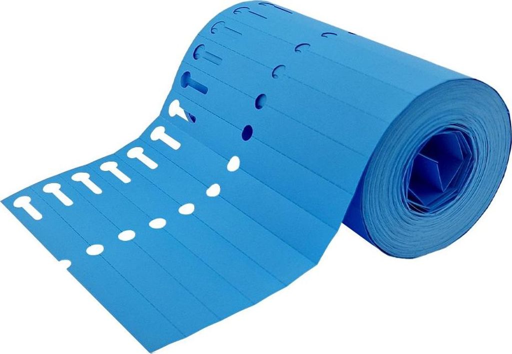 CombiCraft PVC Schlaufenetiketten 120x13mm - Blau - 1000 Produktbild 