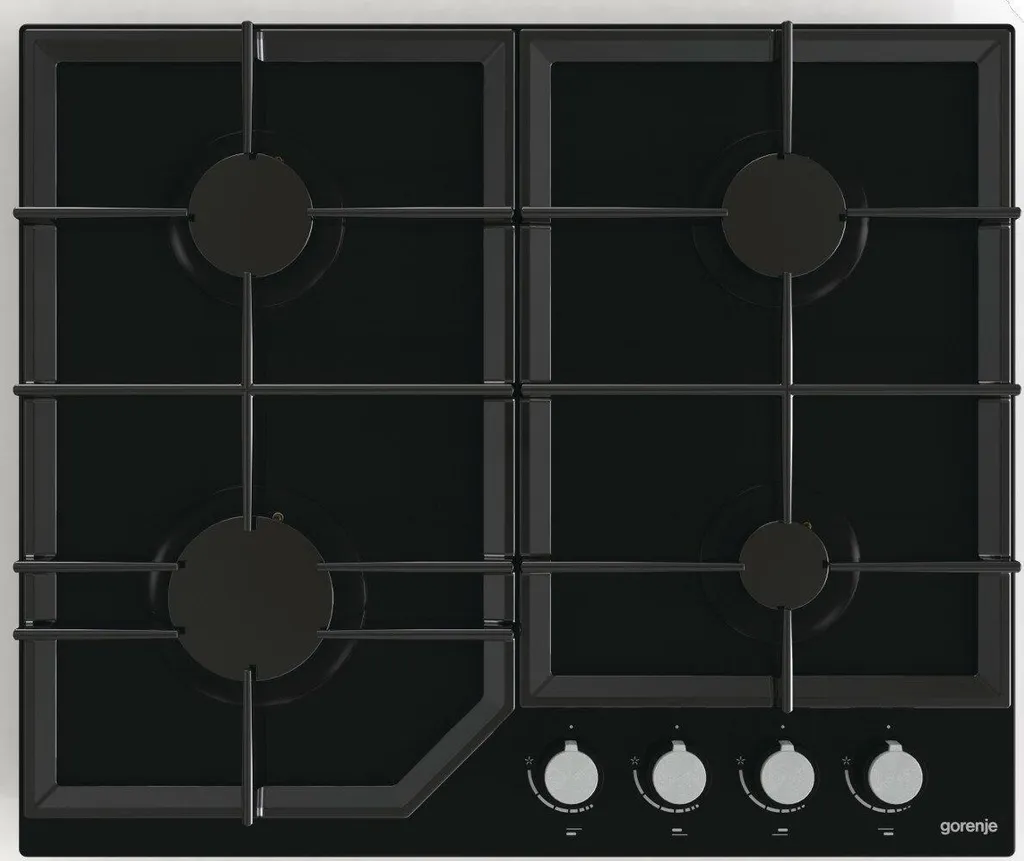 Table de cuisson gaz Gorenje GT641KB entretien facile et verre noir