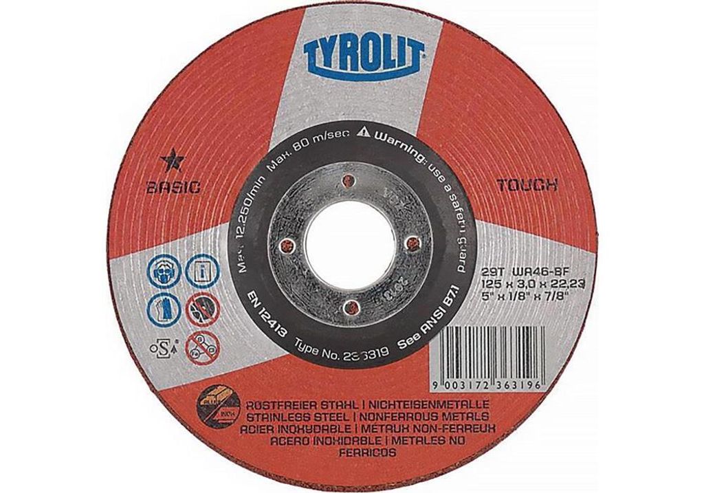 Schruppscheibe BASIC TOUCH D125xS3mm Krnung 46 gekrpft Produktbild 
