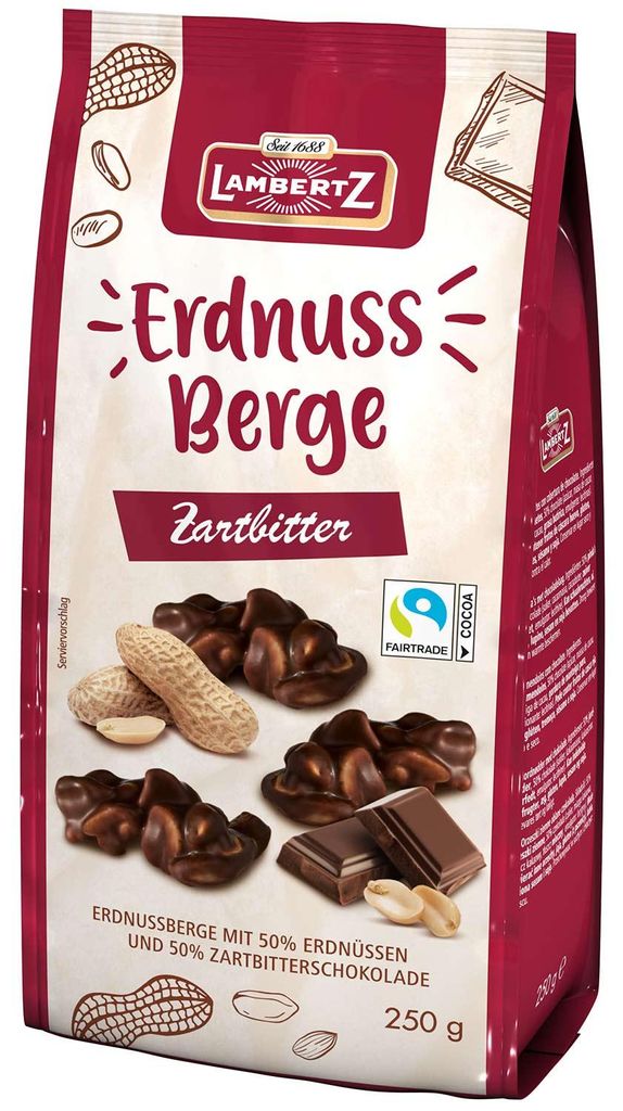 Lambertz Cacahuètes Montagnes Noir 250g Image du produit 