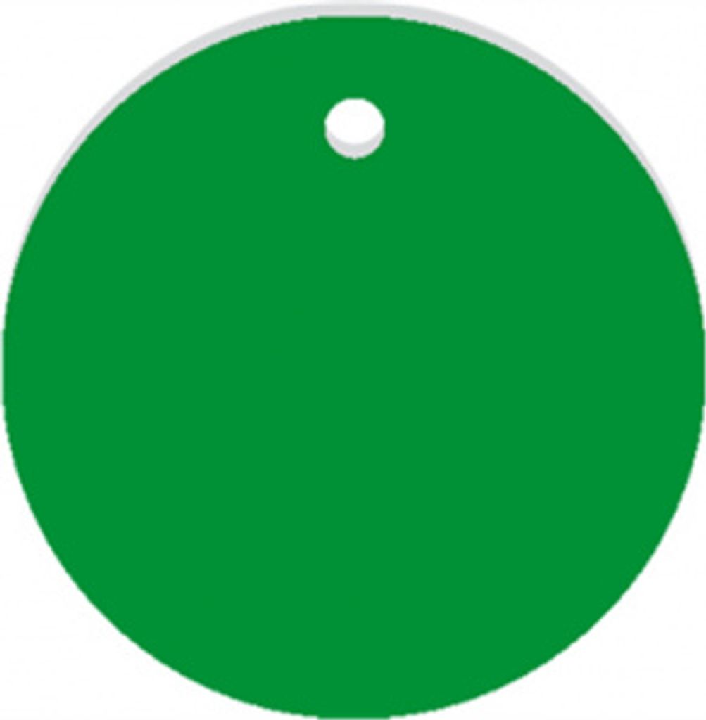 Werkzeugmarken ohne Gravur, Alu, eloxiert, Grün, Ø 20 mm, 25 Stück/VE