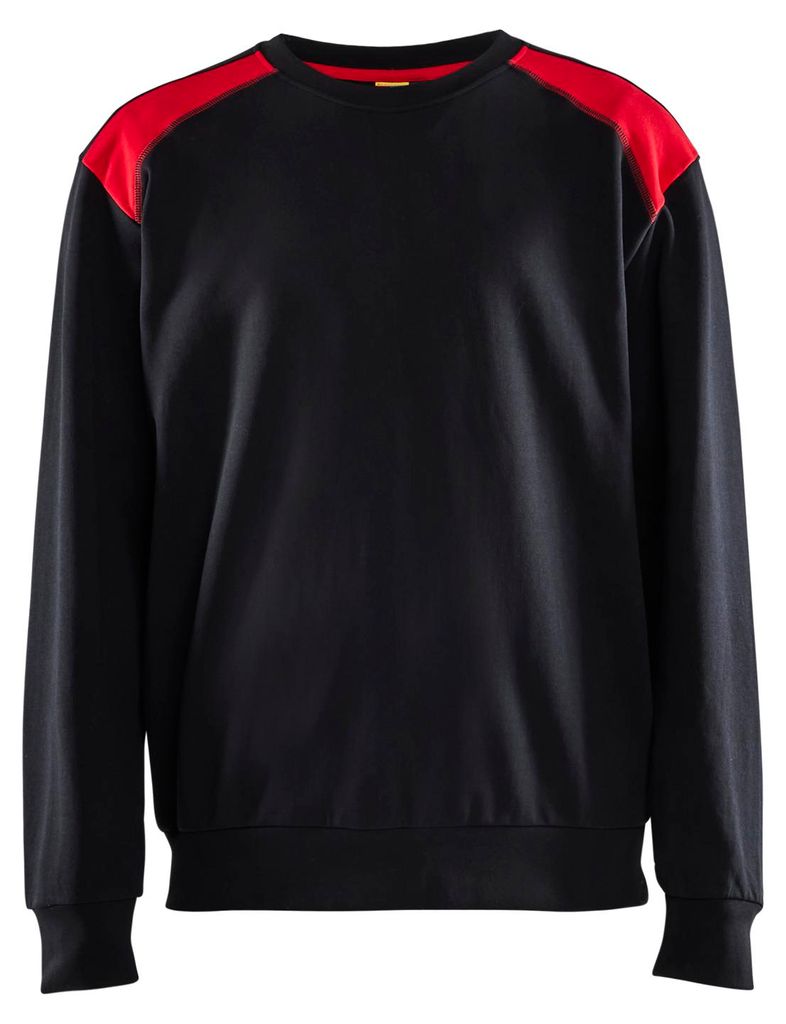 Blakläder Sweatshirt 3580, Farbe:Schwarz/Rot, Größe:4XL