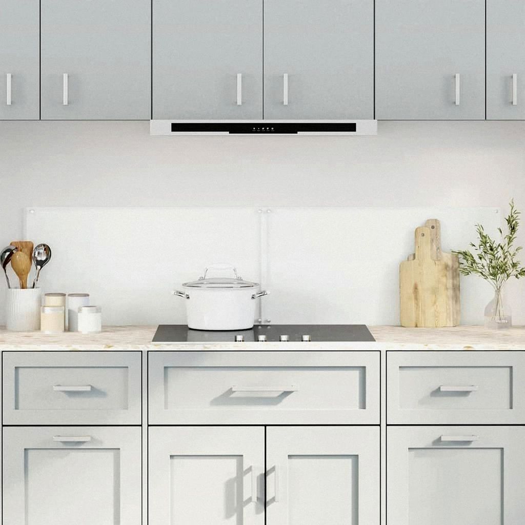 Küchenrückwände 2 Stück Transparent 80x50 cm Hartglas, Rückwand für die Küche, Spritzschutz