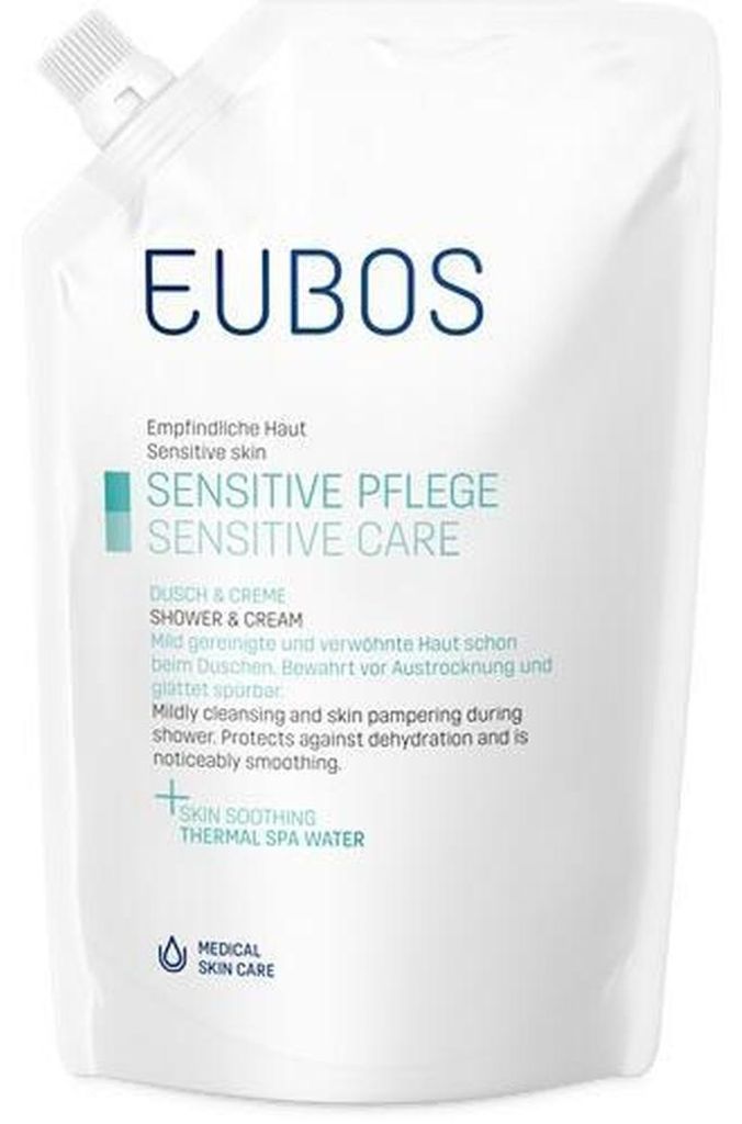 EUBOS Sensitive douche- en crème vulling, 400 ml, PZN Productafbeelding 