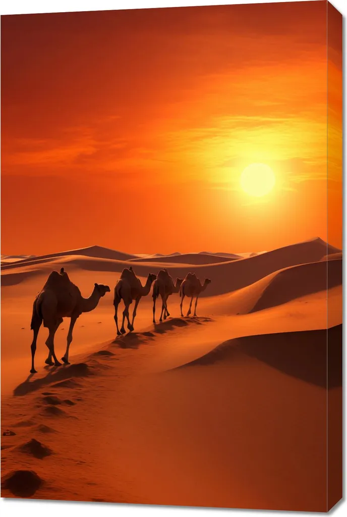 Quadro Moderno 60x90 Deserto | Decorazione Parete Soggiorno Chic