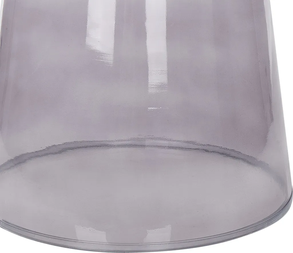 Table d'appoint en verre gris teinté transparent - Sellette déco chic - 6