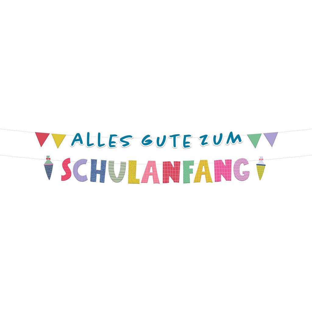 2 Girlanden Einschulung Schulanfang "Alles Gute zum Produktbild 