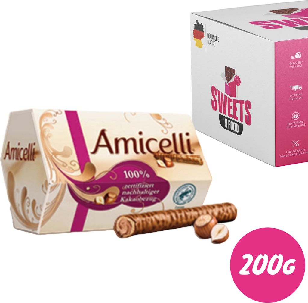 Amicelli Schoko Waffel stange 200g Zdjęcie produktu 
