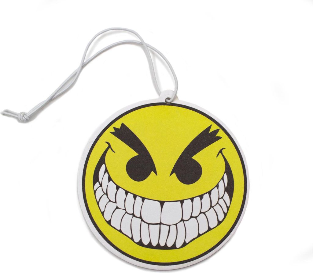 Lufterfrischer Duftbaum für Auto Tuning Zubehör Autoduft Wunderbaum Duft Neuwagen Innenraum 185 Scary Smiley2