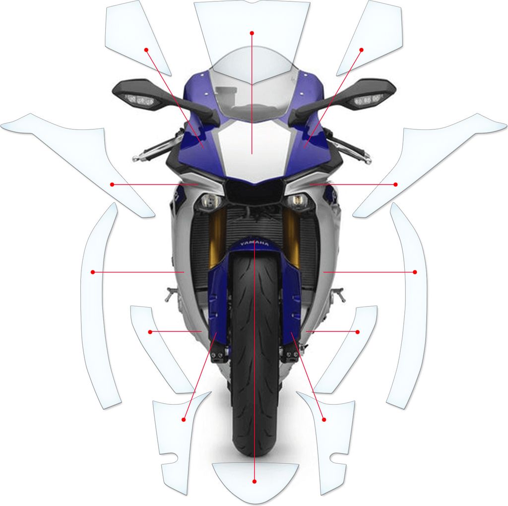 Lackschutzfolie Steinschlagschutz passend für Yamaha YZF R1 RN32 RN49 2015-2019