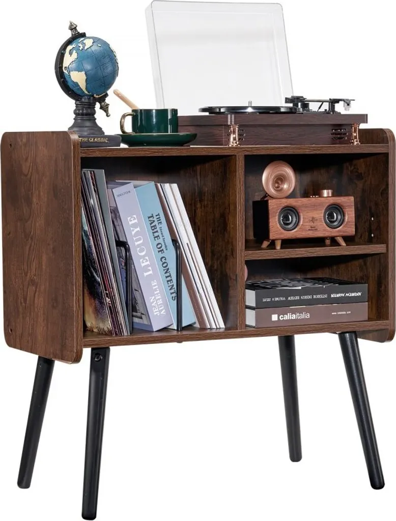 Mobile Musicale d'Epoca per Vinili - Supporto Giradischi Salvaspazio