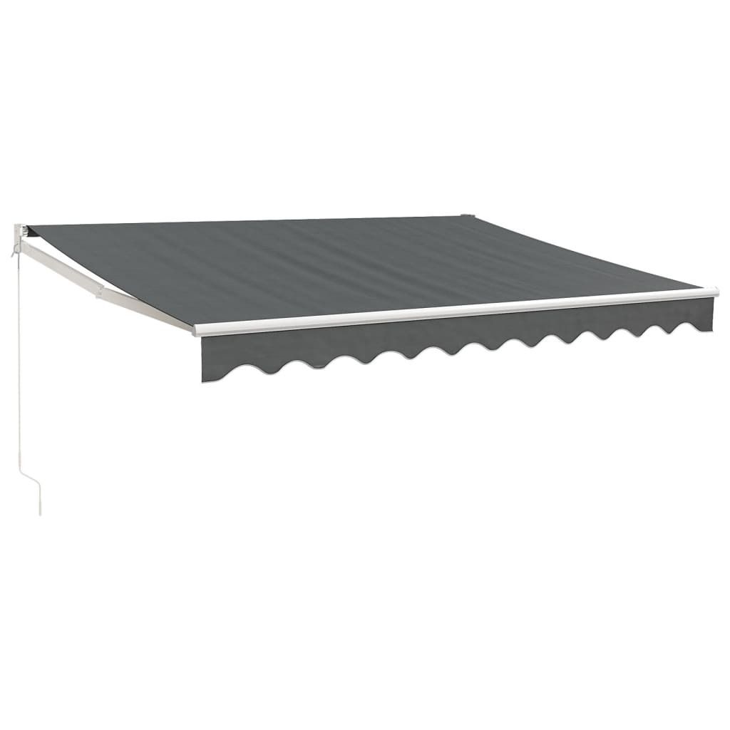 vidaXL Markise Einziehbar Anthrazit 3x2,5 m Stoff und Produktbild 