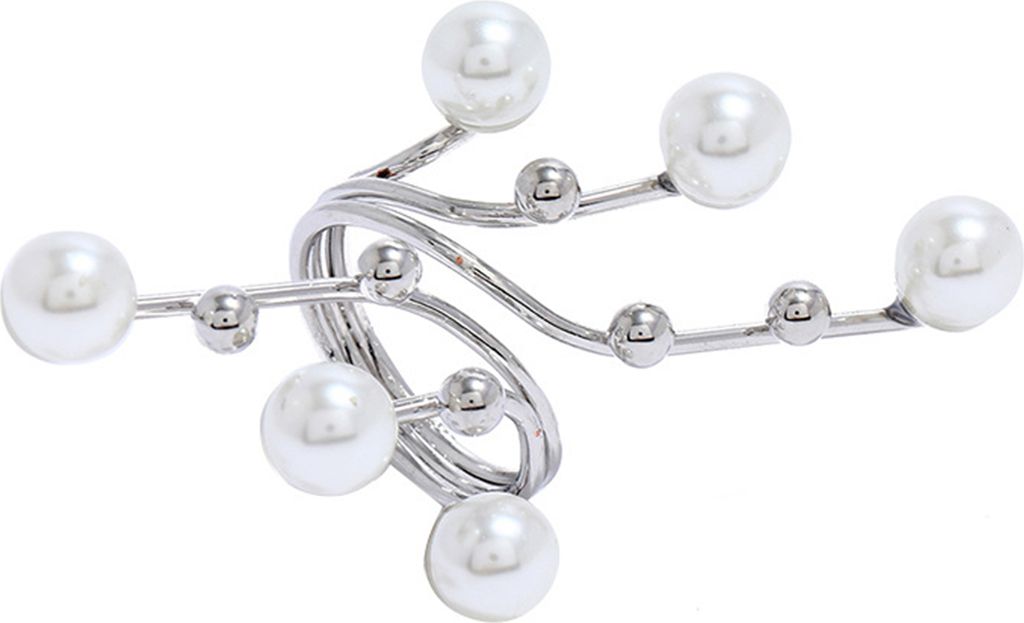 Faux Perle Zweig Offenen Ring Hochglanz Übertrieben Persönlichkeit Elegante Frauen Volle Finger Ring Mode Schmuck Zubehör Geschenk