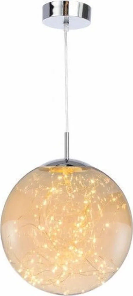 Suspension LED pour table à manger et salon Universe chromée 1440 lm