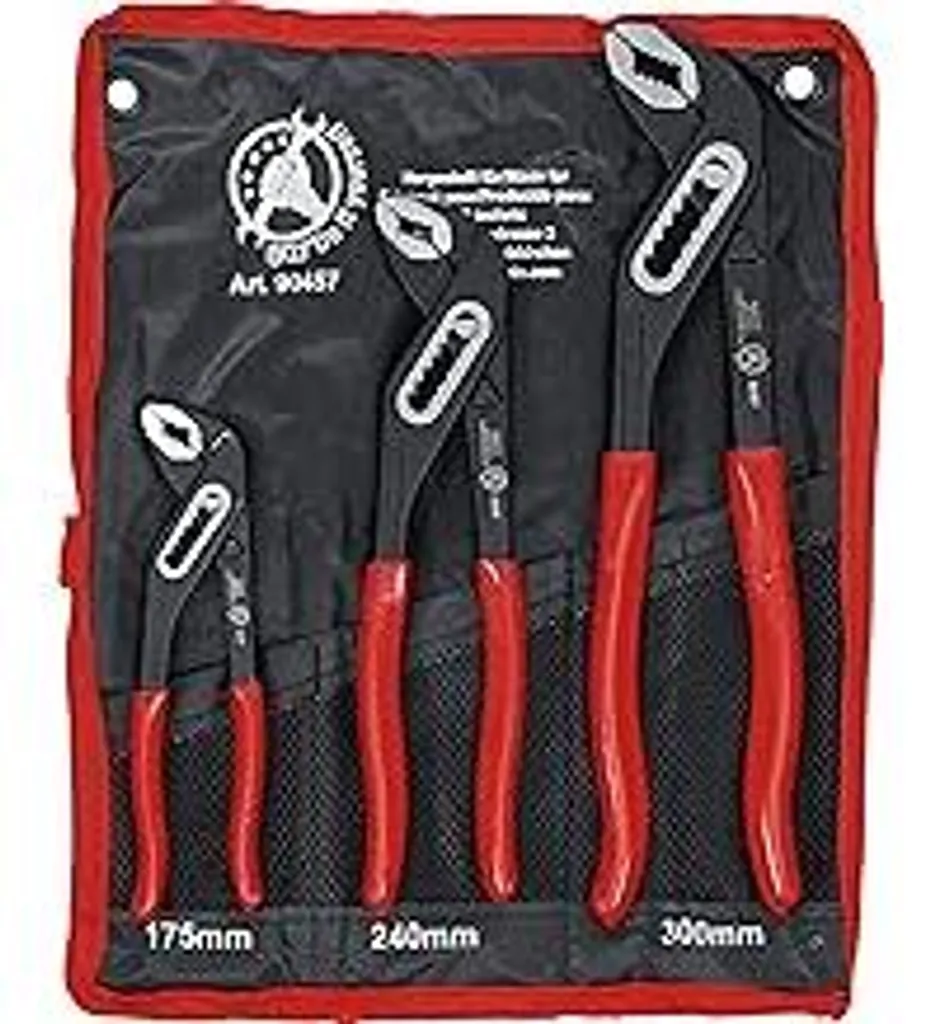 Kit 3 Pinze Regolabili BGS 90457 per Idraulica e Officina