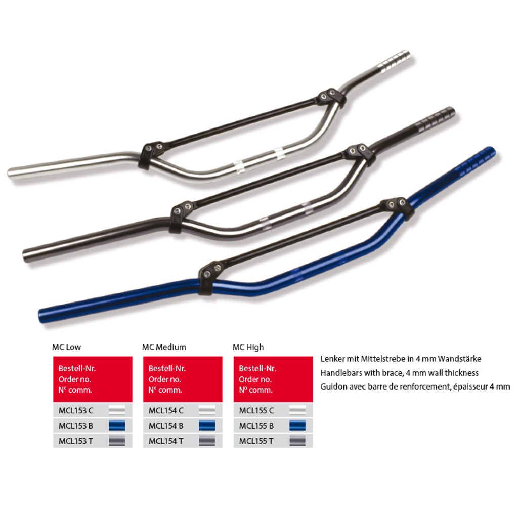 TRW Aluminiumlenker Offroad MC Medium, titan Dorsoduro Produktbild 