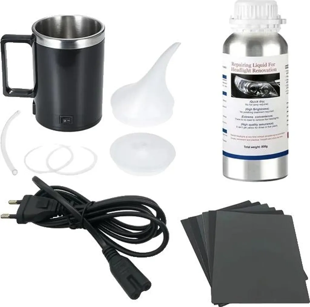 Kit Polimerizzazione Fari Auto 800ml | Sistema di Ripristino Nano-Tech
