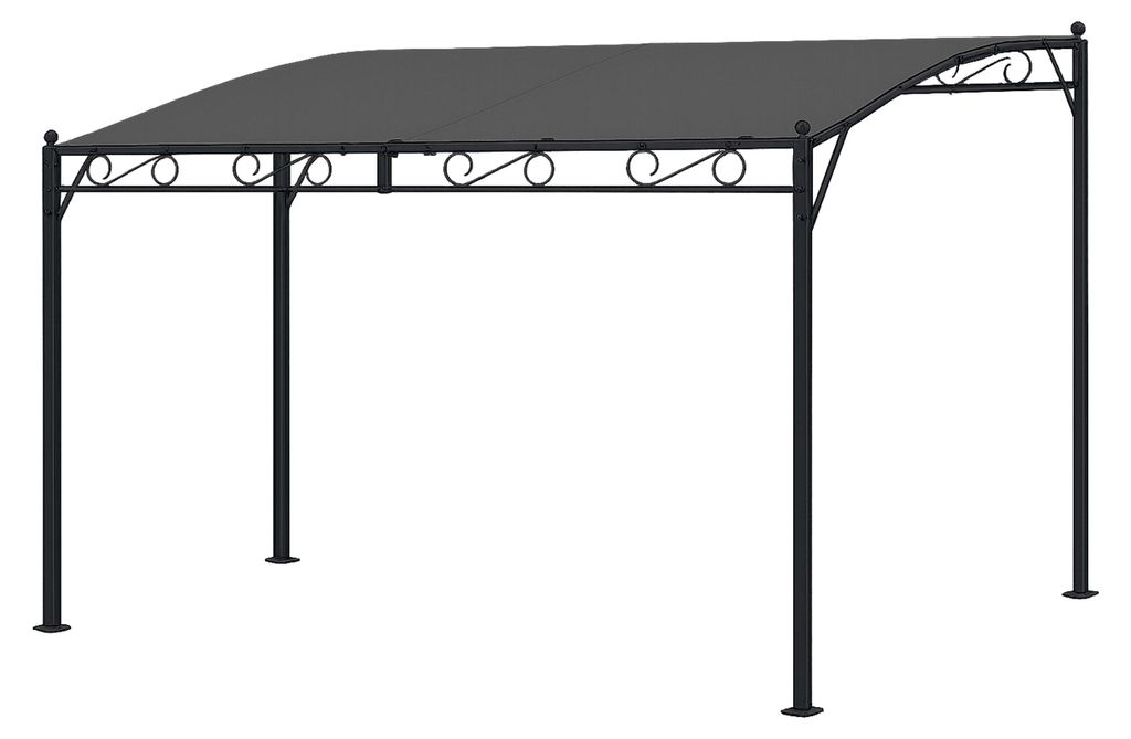 Ersatzdach 250x300cm Pergola Terrassenüberdachung Grau Produktbild 