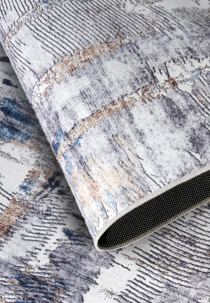 Tapis facile d'entretien Malard ELLE Decoration Bleu Beige résistant
