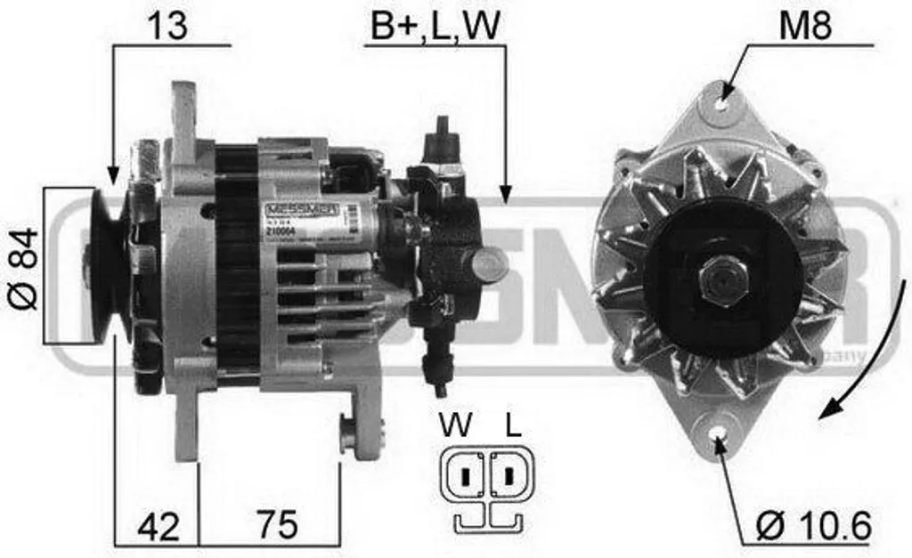 Alternateur de rechange pour Opel Vectra B et Combo 71 - Neuf 14V 100A