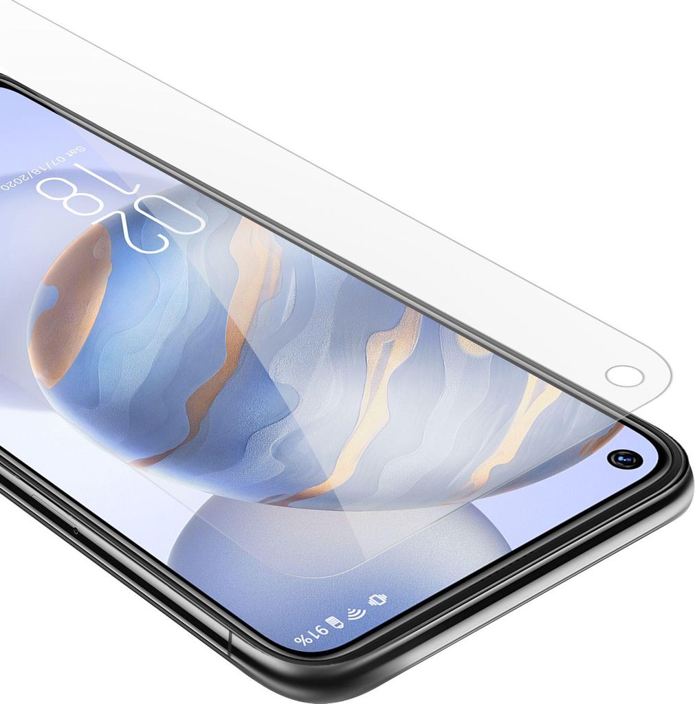 Cadorabo Schutzfolie für Oukitel C21 in KRISTALL KLAR Gehärtetes Tempered Display-Schutzglas Panzerfolie