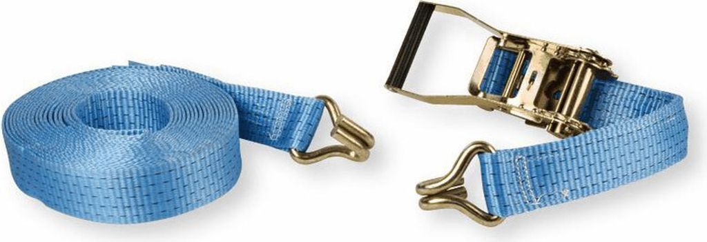 Bernese 371250 Spannband mit Ratschen und Doppelspannungshaken 6 Meter