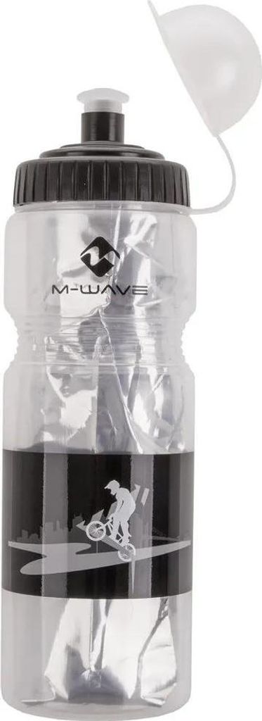 M-WAVE PBO 400-ISO Thermo-Trinkflasche Kunststoff transparent/schwarz 400 ml
