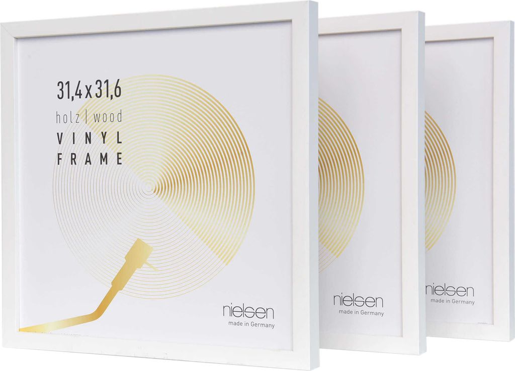 nielsen 3er SET Holz Schallplatten Rahmen Vinyl, doppel Produktbild 