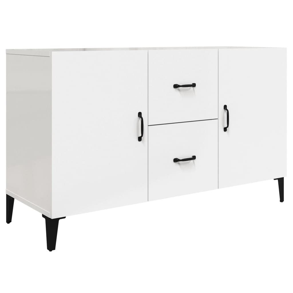 vidaXL Kredens biały wysoki połysk 100x36x60 cm materiał Zdjęcie produktu 