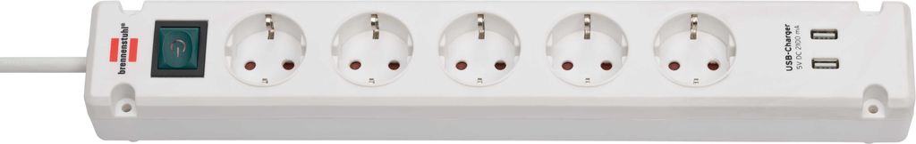 Brennenstuhl Presa di corrente Bremounta 5x+USB bianco 3m Immagine del prodotto 