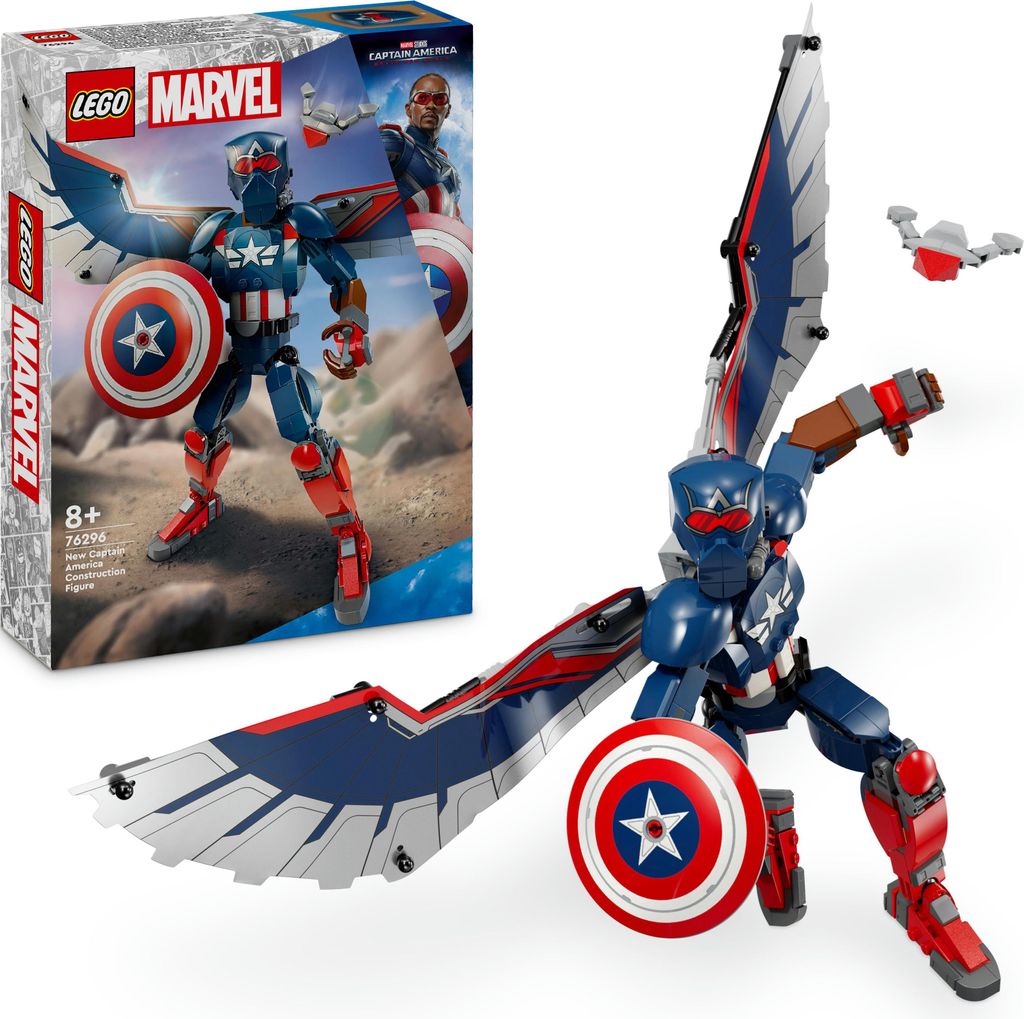 LEGO | Marvel New Captain America Baufigur - Superhelden Spielzeug für Kinder - Baubares Modell und Minifigur - Spielset als Geschenk für Jungen ...
