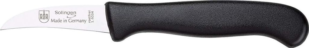 RÖR Peeling Messer mit Kunststoff-Griff, 15.5 cm, schwarz