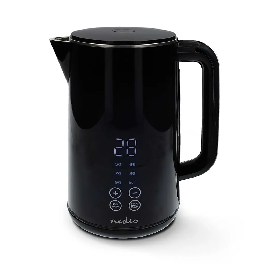 Bouilloire Électrique 1,7L Noire avec Contrôle de Température Strix T92