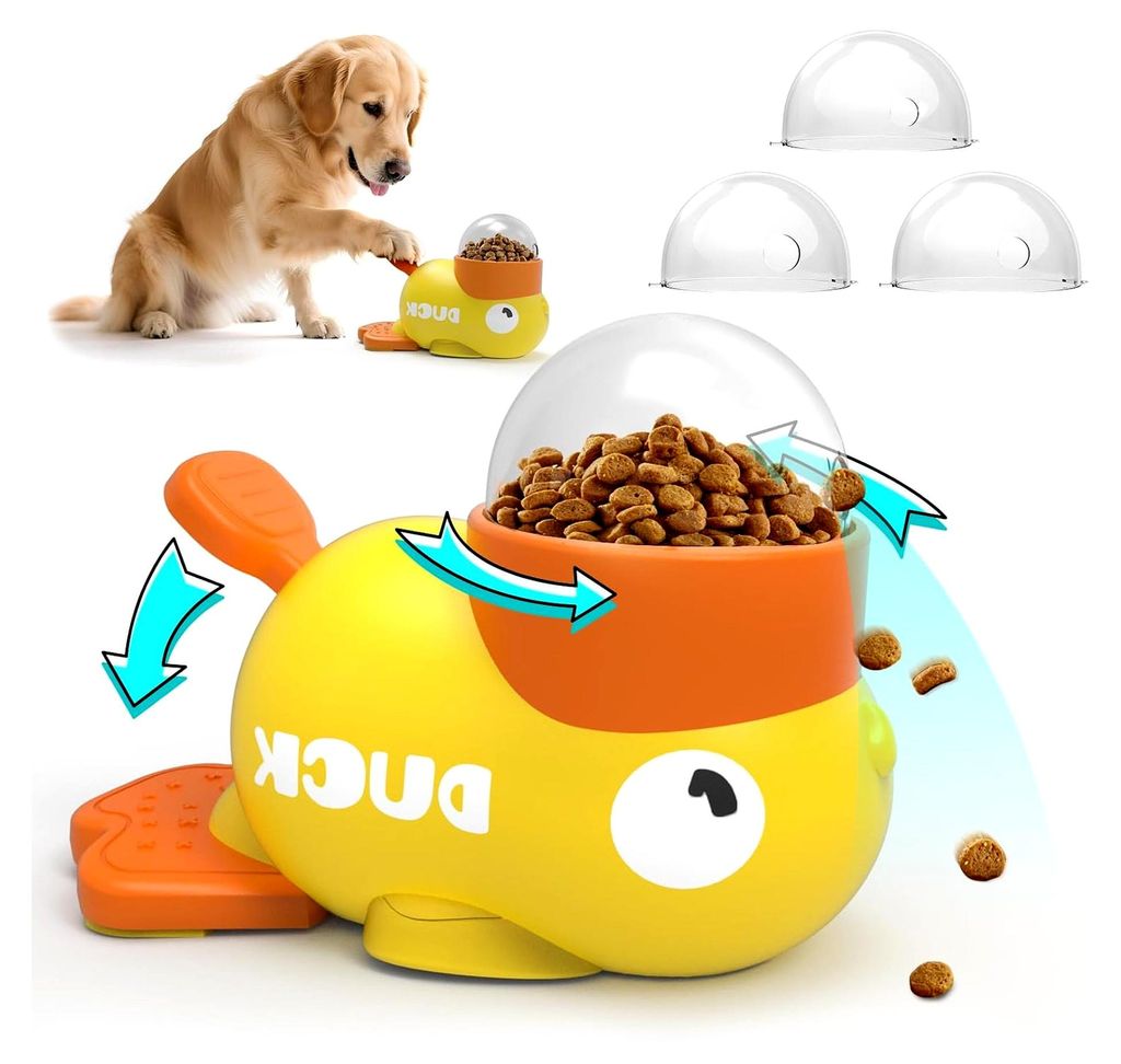 Interaktives Hundespielzeug 2 in 1 Slow Feeder in Entenform für Hunde und Katzen