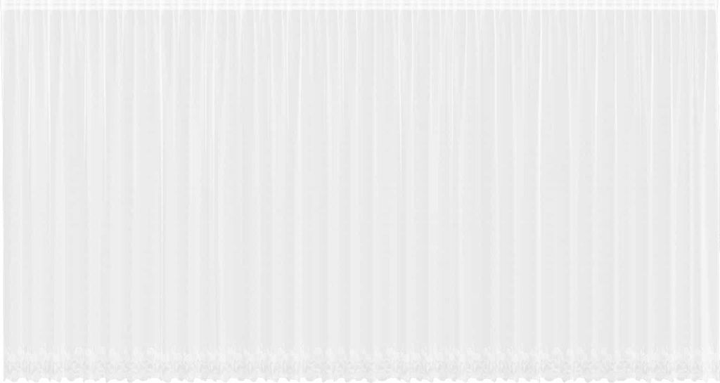 vidaXL Spitzenvorhang mit Vorhängen Floral Weiß 260 x 900 cm Polyester