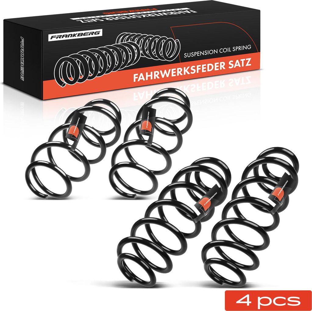 Frankberg 4x Fahrwerksfeder Vorne Hinten für Seat Leon 1P1 1.6L 2010-2012