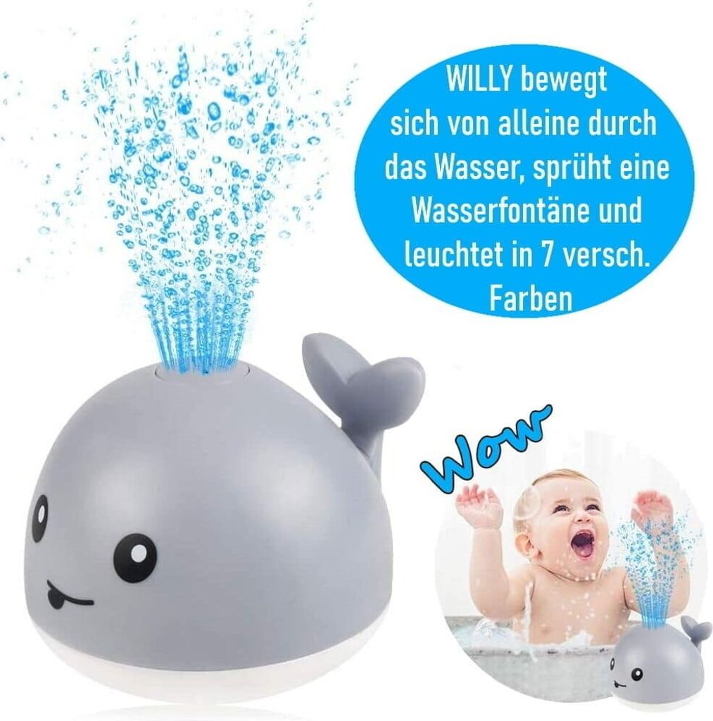 WILLY wieloryb zabawka do kąpieli zabawka wodna dla dzieci Zdjęcie produktu 4