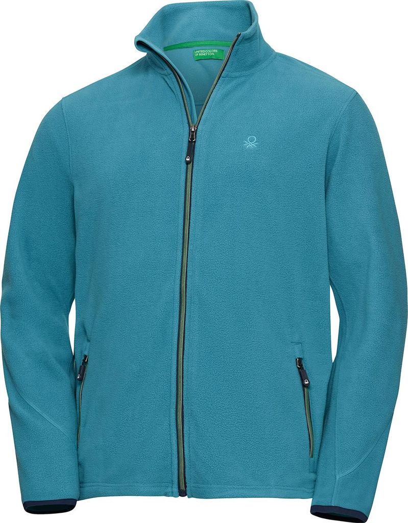 Benetton Herren Fleecejacke, atmungsaktiv, fusselarm und bequem
