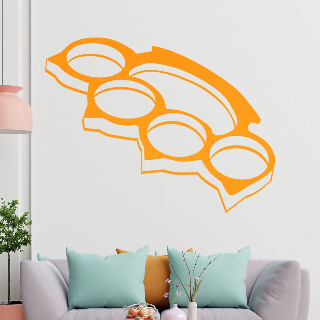 KIWISTAR Schlagring Wandtattoo in 6 Größen - Wandaufkleber Wall Sticker - Dekoration, Küche, Wohnzimmer, Schlafzimmer, Badezimmer