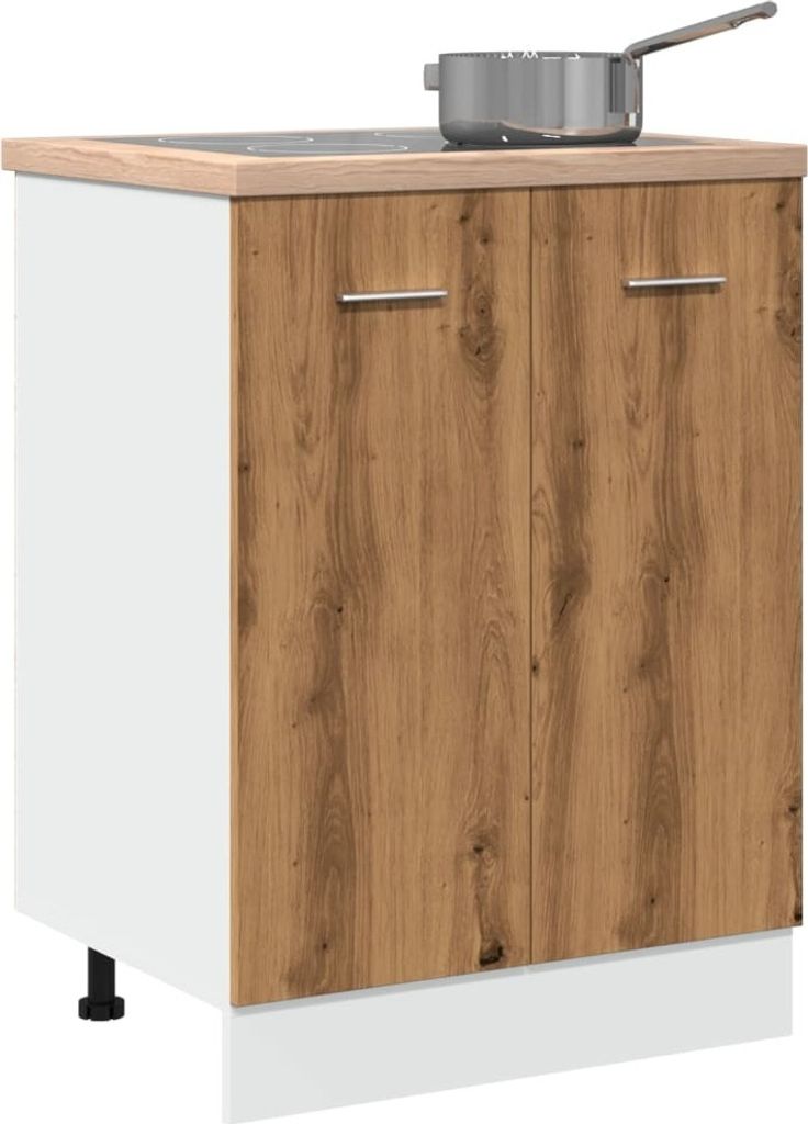 "2026 Promotion" Buffetschrank Küche, Unterschrank, Lyon Artisan-Eiche 60x46x81,5 cm Holzwerkstoff - Mehrzweckschrank CC31627