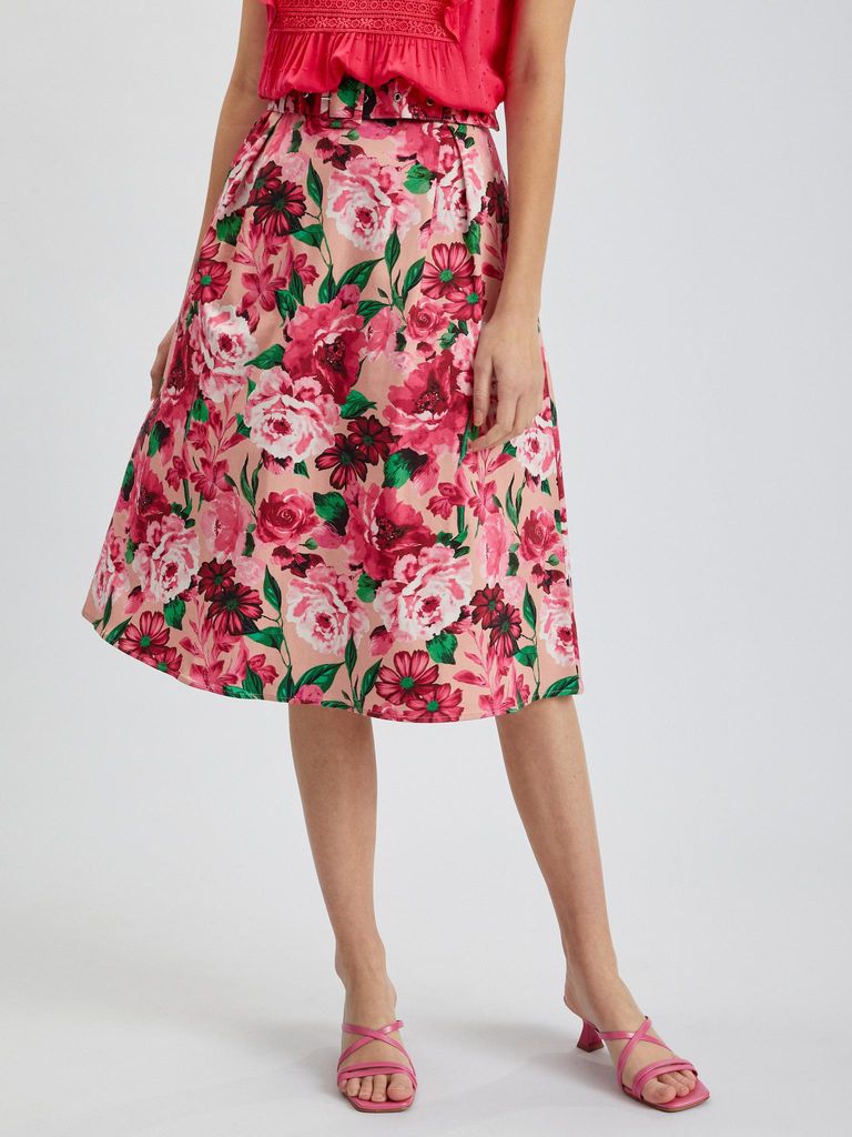 Orsay Rosa Damenrock mit Blumenmuster 724348-225000__36