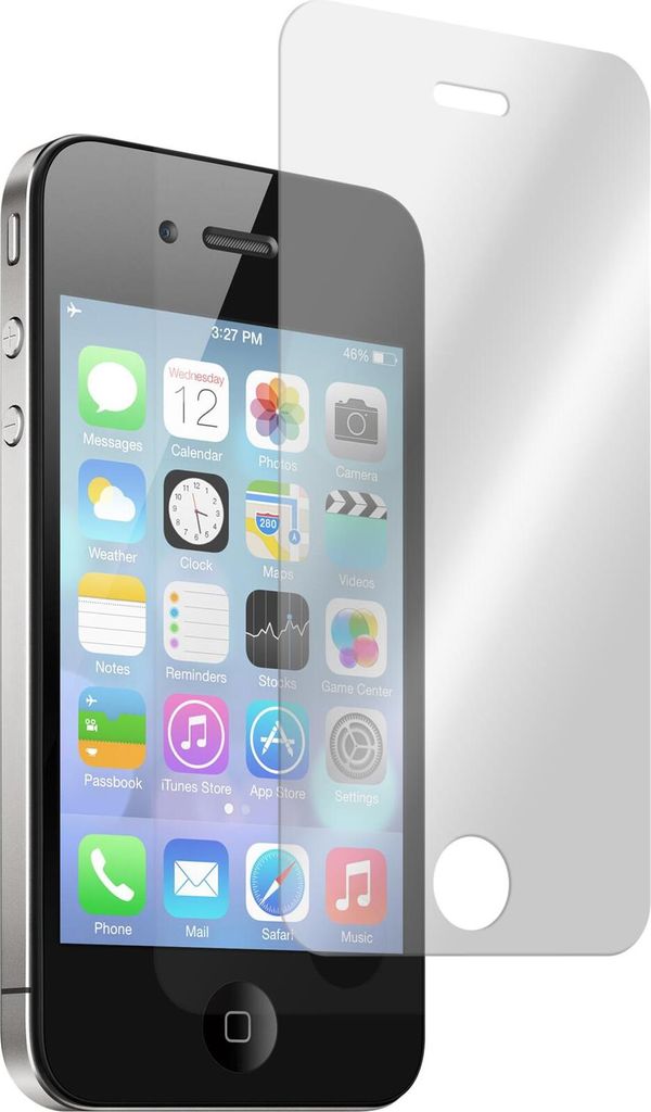 1er-Pack PhoneNatic Glas-Folie klar kompatibel mit Apple iPhone 4S - Panzerglas für iPhone 4S